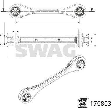 Swag 33 10 0557 - Neatkarīgās balstiekārtas svira, Riteņa piekare autospares.lv