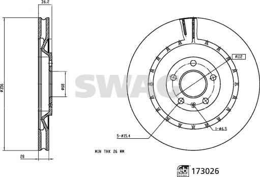 Swag 33 10 1589 - Bremžu diski www.autospares.lv