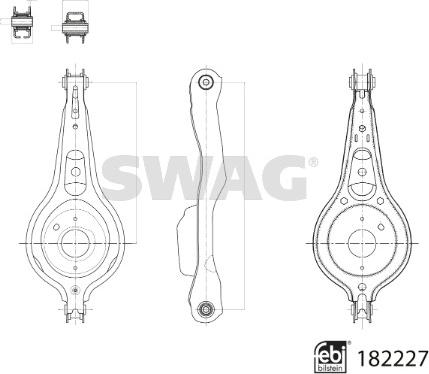 Swag 33 10 8556 - Neatkarīgās balstiekārtas svira, Riteņa piekare www.autospares.lv