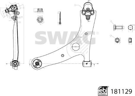 Swag 33 10 8130 - Neatkarīgās balstiekārtas svira, Riteņa piekare www.autospares.lv