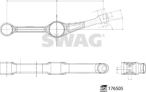 Swag 33 10 3587 - Neatkarīgās balstiekārtas svira, Riteņa piekare www.autospares.lv