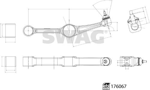 Swag 33 10 3283 - Neatkarīgās balstiekārtas svira, Riteņa piekare www.autospares.lv