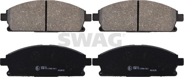 Swag 33 10 7521 - Brake Pad Set, disc brake www.autospares.lv