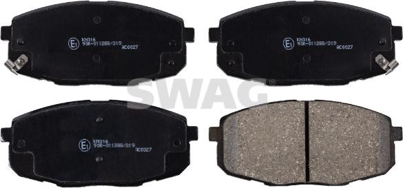 Swag 33 10 7523 - Bremžu uzliku kompl., Disku bremzes www.autospares.lv