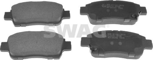 Swag 33 10 7188 - Тормозные колодки, дисковые, комплект www.autospares.lv