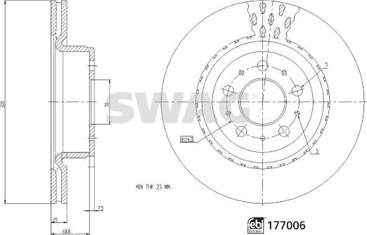 Swag 33 10 7345 - Bremžu diski www.autospares.lv