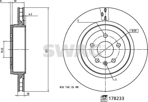 Swag 33 10 7352 - Bremžu diski www.autospares.lv