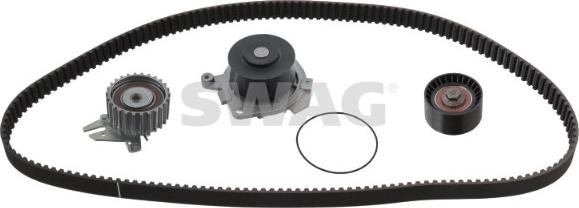 Swag 33 10 7313 - Водяной насос + комплект зубчатого ремня ГРМ www.autospares.lv