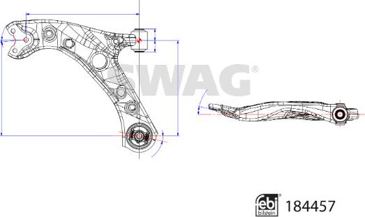 Swag 33 11 0086 - Neatkarīgās balstiekārtas svira, Riteņa piekare www.autospares.lv