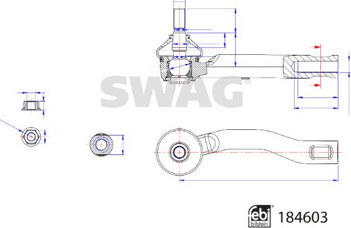 Swag 33 11 0088 - Stūres šķērsstiepņa uzgalis autospares.lv