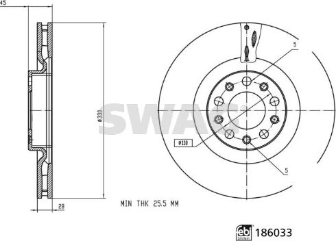 Swag 33 11 0199 - Bremžu diski autospares.lv