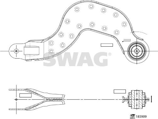 Swag 33 11 0150 - Neatkarīgās balstiekārtas svira, Riteņa piekare www.autospares.lv