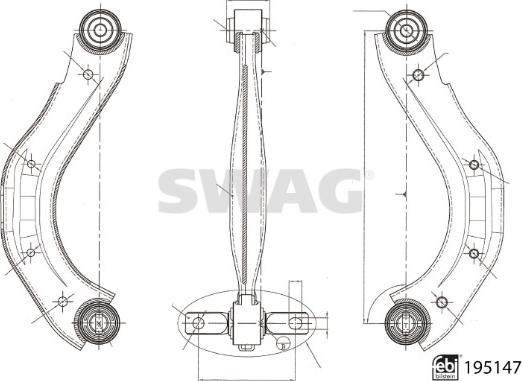 Swag 33 11 1956 - Neatkarīgās balstiekārtas svira, Riteņa piekare www.autospares.lv