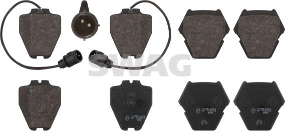 Swag 32 91 6763 - Тормозные колодки, дисковые, комплект www.autospares.lv