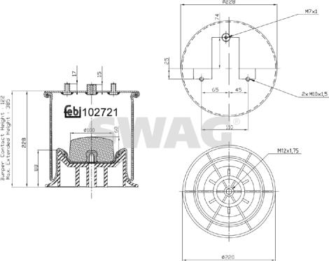 Swag 37 10 2721 - Pneimoatsperes spilvens, Pneimopiekare www.autospares.lv