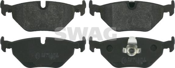 Swag 20 91 6190 - Тормозные колодки, дисковые, комплект www.autospares.lv