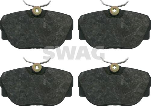 Swag 20 91 6197 - Тормозные колодки, дисковые, комплект www.autospares.lv