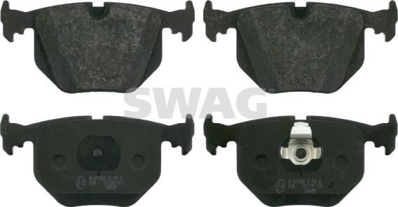 Swag 20 91 6175 - Тормозные колодки, дисковые, комплект www.autospares.lv