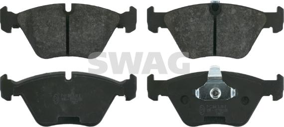 Swag 20 91 6217 - Тормозные колодки, дисковые, комплект www.autospares.lv