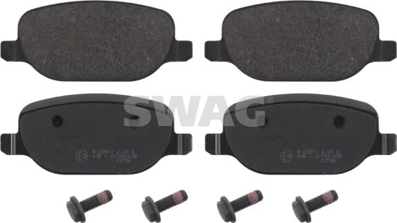 Swag 74 91 6851 - Тормозные колодки, дисковые, комплект www.autospares.lv