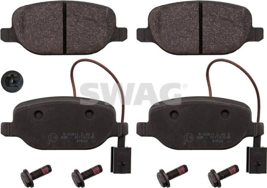 Swag 74 11 6002 - Тормозные колодки, дисковые, комплект www.autospares.lv