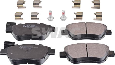 Swag 70 91 6876 - Тормозные колодки, дисковые, комплект www.autospares.lv