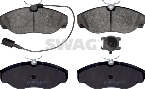 Swag 70 91 6391 - Brake Pad Set, disc brake www.autospares.lv