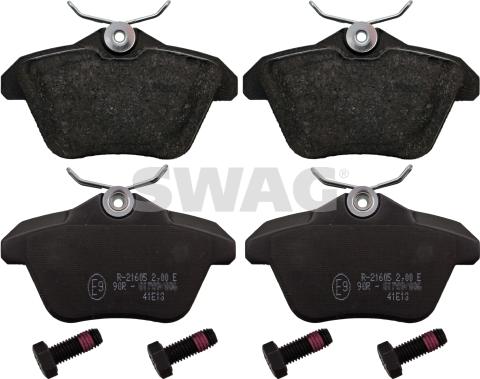 Swag 72 11 6103 - Тормозные колодки, дисковые, комплект www.autospares.lv