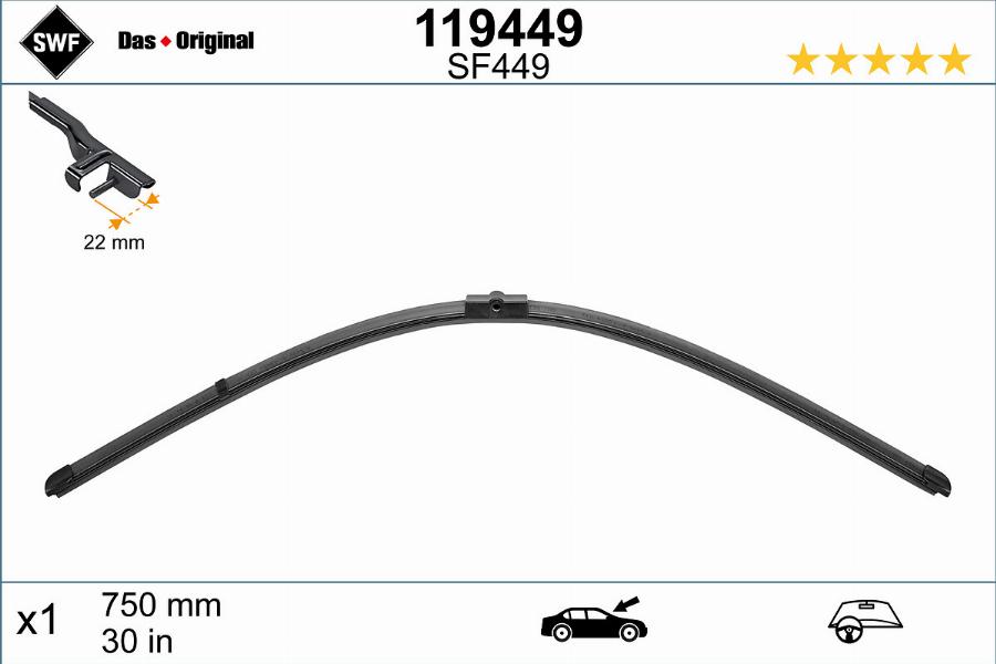 SWF 119449 - Wiper Blade www.autospares.lv