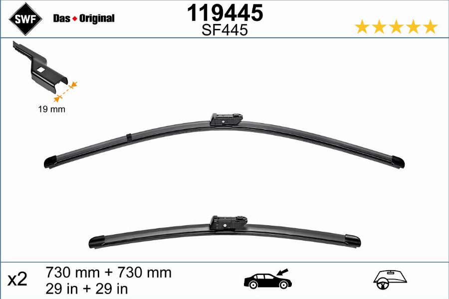 SWF 119445 - Wiper Blade www.autospares.lv