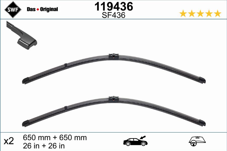 SWF 119436 - Wiper Blade www.autospares.lv