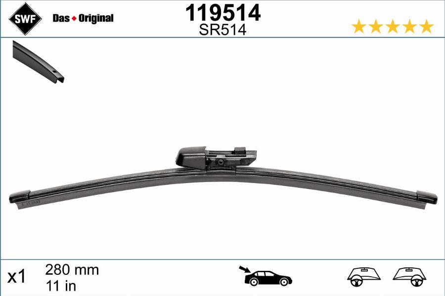 SWF 119514 - Wiper Blade www.autospares.lv