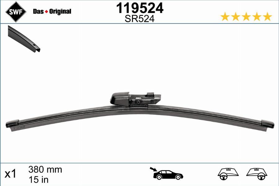 SWF 119524 - Wiper Blade www.autospares.lv