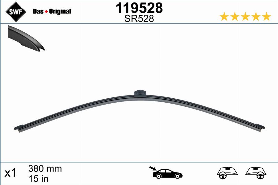 SWF 119528 - Stikla tīrītāja slotiņa autospares.lv