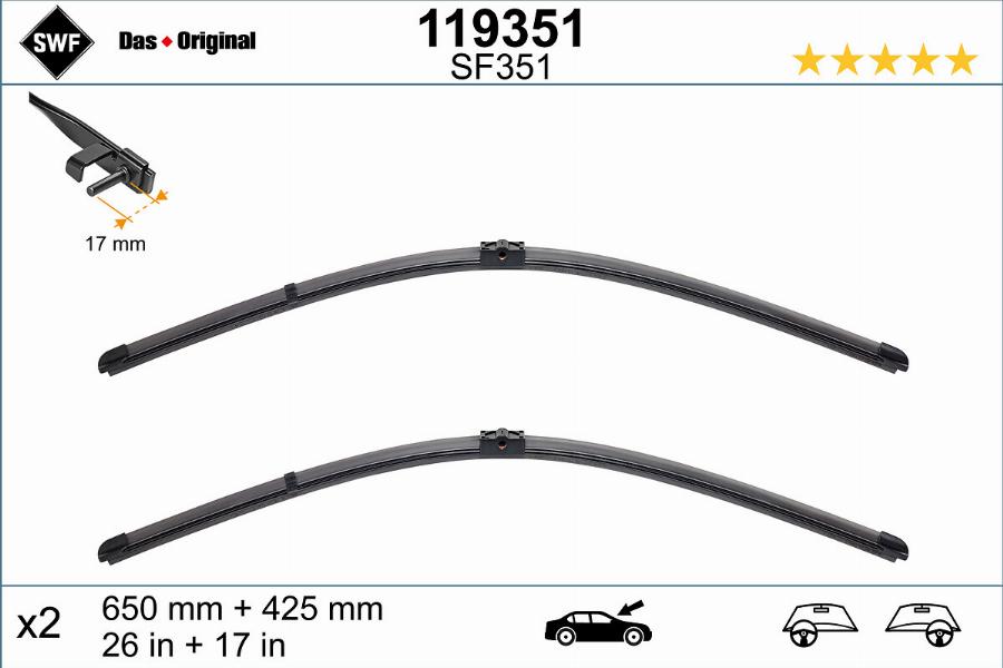 SWF 119351 - Wiper Blade www.autospares.lv