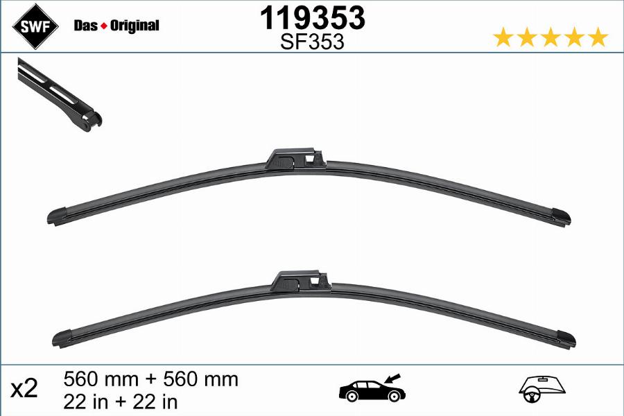 SWF 119353 - Wiper Blade www.autospares.lv