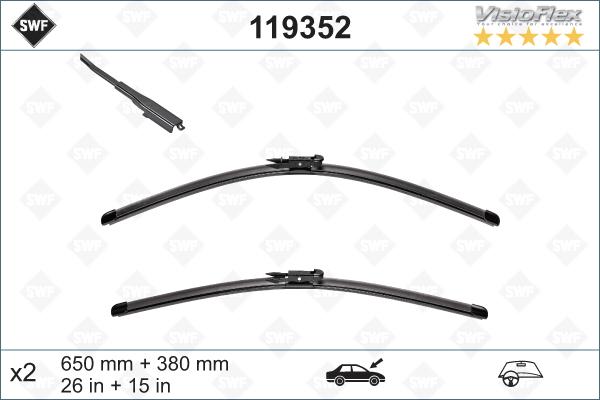 SWF 119352 - Stikla tīrītāja slotiņa autospares.lv