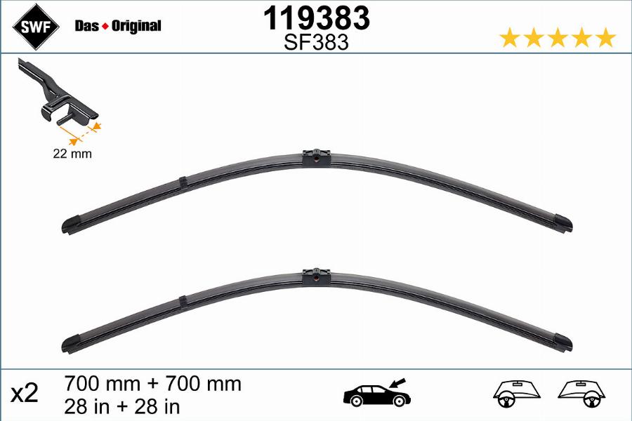 SWF 119383 - Wiper Blade www.autospares.lv