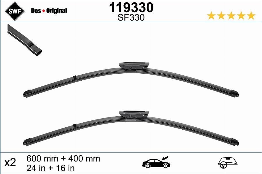 SWF 119330 - Wiper Blade www.autospares.lv