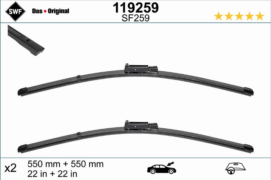 SWF 119259 - Wiper Blade www.autospares.lv