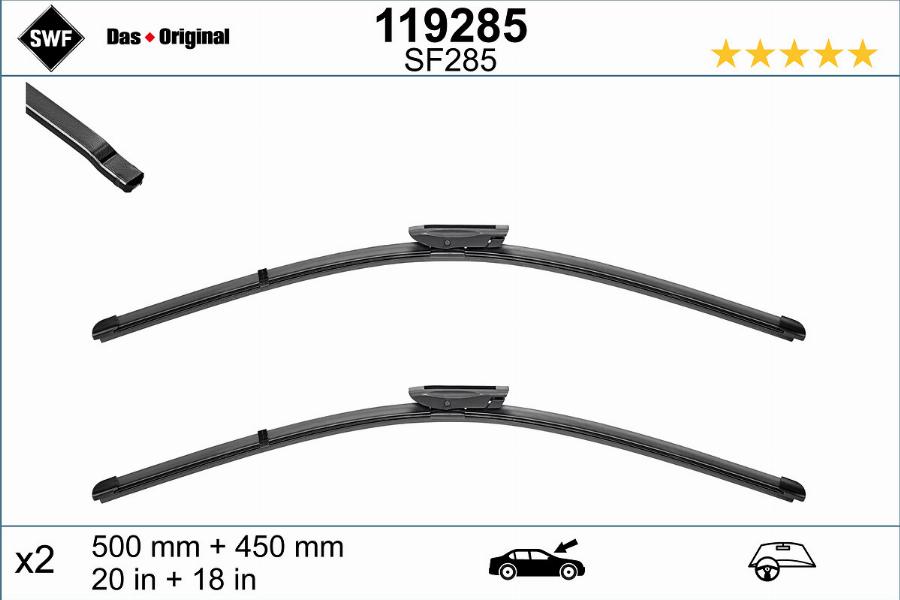 SWF 119285 - Wiper Blade www.autospares.lv