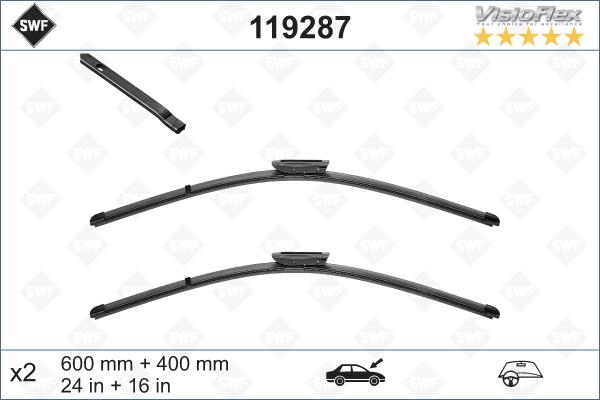 SWF 119287 - Stikla tīrītāja slotiņa autospares.lv