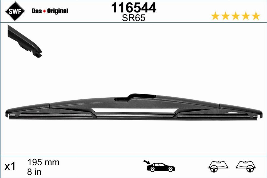 SWF 116544 - Stikla tīrītāja slotiņa autospares.lv