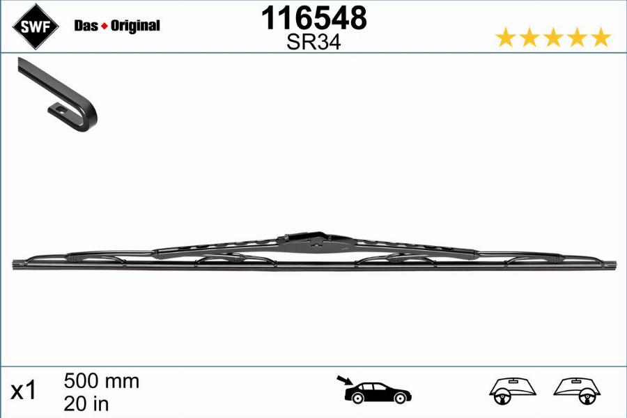 SWF 116548 - Щетка стеклоочистителя www.autospares.lv