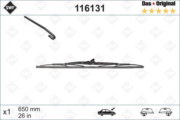 SWF 116131 - Stikla tīrītāja slotiņa autospares.lv