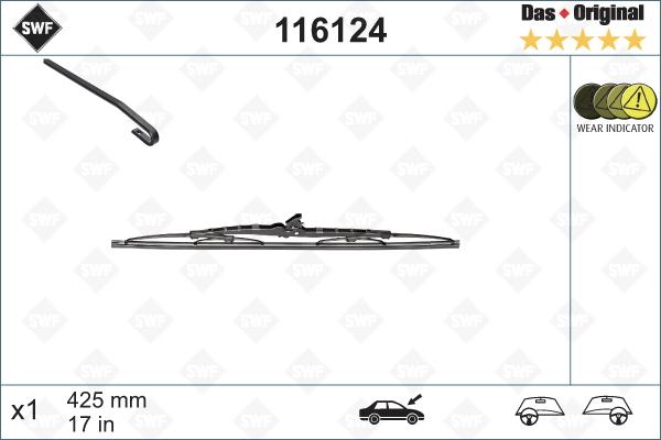 SWF 116124 - Stikla tīrītāja slotiņa autospares.lv