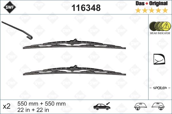 SWF 116348 - Stikla tīrītāja slotiņa autospares.lv