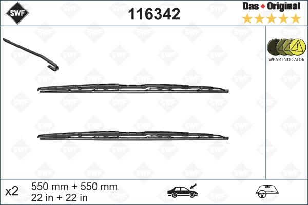 SWF 116342 - Stikla tīrītāja slotiņa www.autospares.lv