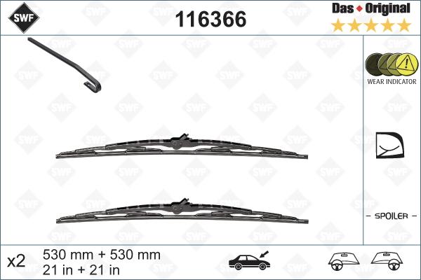 SWF 116366 - Stikla tīrītāja slotiņa autospares.lv