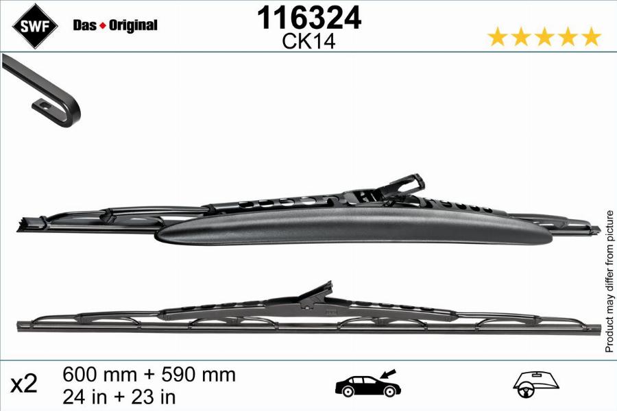 SWF 116324 - Stikla tīrītāja slotiņa www.autospares.lv